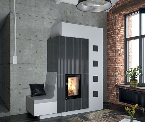 Apartamentowy akumulacyjny piecokominek