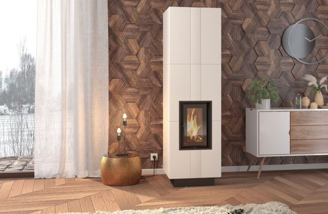 Piecokominek z kafli wielkogabarytowych